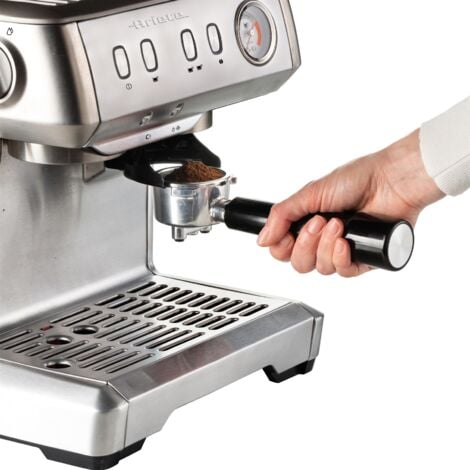 Ariete 1313 Metal Espresso Coffee Machine with Bean Grinder, Stainless ...