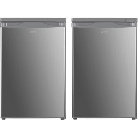 Igenix Freestanding Under Counter Larder Fridge & Freezer Set, Silver IGFRX/PACK (1/2)