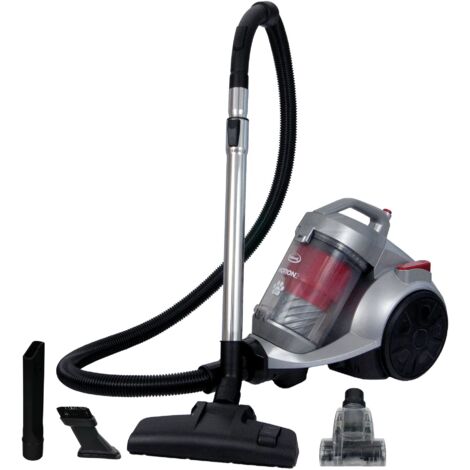 Ewbank EW3130 MOTION2 Pet Cylinder Bagless Vacuum Cleaner, HEPA Filter to Trap Dust & Mould, 3 Litre Capacity, 700W, Floorhead Attachments, Silver/red