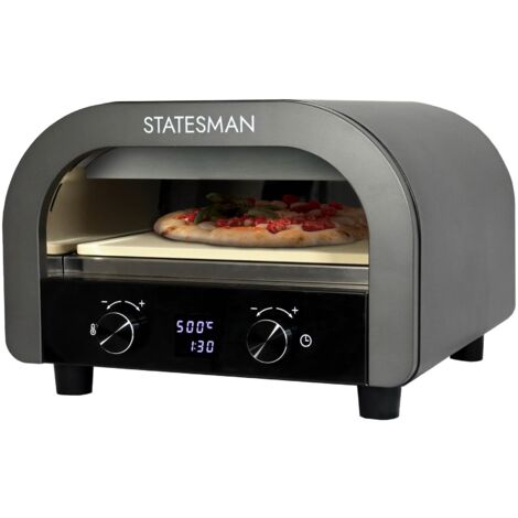 Electric Pizza Oven, 12 Inch, Grey, Statesman SKPO0E13B