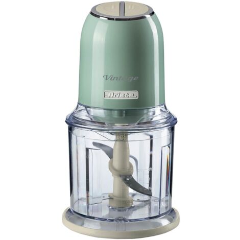 Ariete 438/04 Vintage Mini Chopper, 400W, 600ml Graduated Beaker, 2 Speeds, Stainless Steel Blades, Green (1/3)