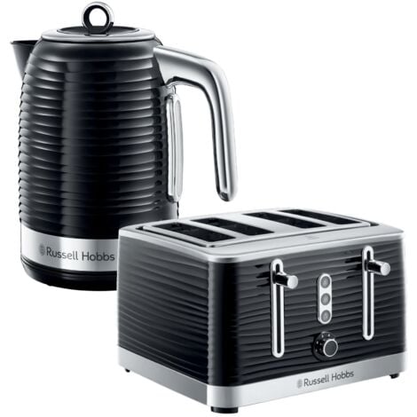 Russell Hobbs Inspire Slice Toaster Kettle Set, Black