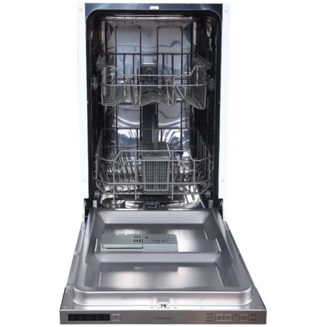 Statesman BDW4509 Integrated Slimline 9 Place Dishwasher, Half Load Wash Function, 3/6/9 Hour Timer, 45cm Wide, White