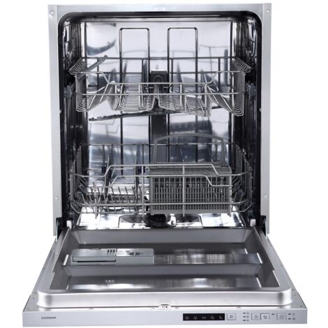 Statesman BDW6014 Integrated 14 Place Dishwasher with Removable Cutlery Basket, 3/6/9 Hour Timer, 60cm Wide, White