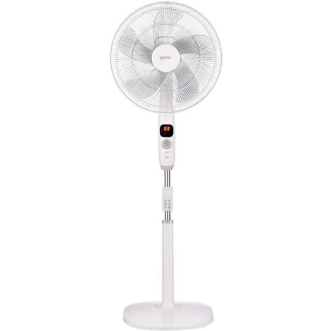 BLACK+DECKER 16 Oscillating Electric Stand Fan with Remote, White 