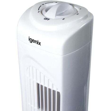 Igenix Tower Fan, Oscillating, 29 Inch, 3 Speeds, White - DF0029