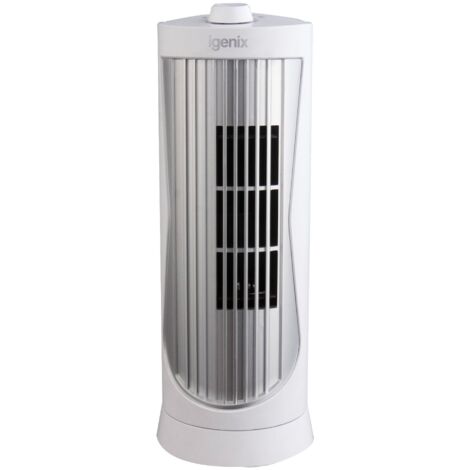 Igenix Mini Tower Fan, Oscillating, 12 Inch, White - DF0020WH (1/4)