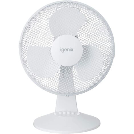 Igenix 12 Inch Desk Fan, 3 Speeds, White - DF1210 (1/4)