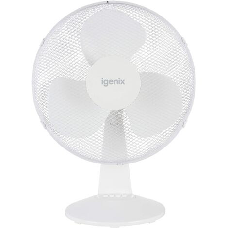 Igenix 16 Inch Desk Fan, 3 Speeds, White - DF1610