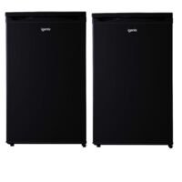 Igenix Freestanding Under Counter Larder Fridge & Freezer Set, Black IGFRB/PACK