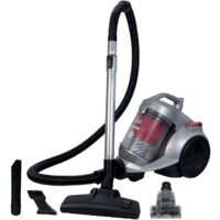 Ewbank EW3130 MOTION2 Pet Cylinder Bagless Vacuum Cleaner, HEPA Filter to Trap Dust & Mould, 3 Litre Capacity, 700W, Floorhead Attachments, Silver/red
