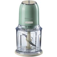 Ariete 438/04 Vintage Mini Chopper, 400W, 600ml Graduated Beaker, 2 Speeds, Stainless Steel Blades, Green