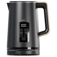 Cello Electric Digital Kettle with Temperature Control, 3000W Rapid Boil, LED Display, 1.7 Litre,, Black