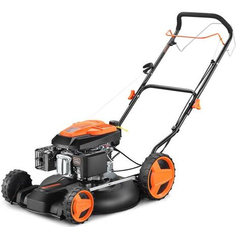 FUXTEC Benzin Rasenmäher Profi Mulchmäher mit 51 cm und Selbstantrieb leistungsstarker 196 cc Motor Motormäher Mulchen FX-RM51SA96