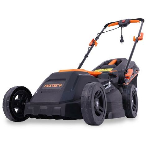 FUXTEC Elektro Rasenmäher mit Kabel FX-RME38 - 38cm mit 40L Grasfangkorb - nur 12kg - Schnitthöhe 20-70mm - 1600Watt & 220V