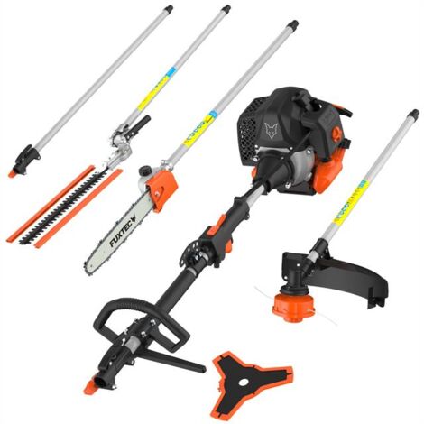[NEUWERTIG] FUXTEC Benzin Motorsense FX-MT152E 5in1 Multitool, 52 cc, Profi-Tragegurt und inkl. 1m Verlängerung 3 PS Kombigerät Heckenschere Hochentaster Kombisystem Freischneider