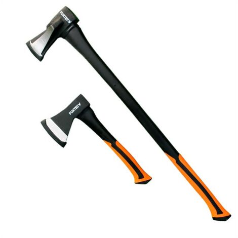 [NEUWERTIG] FUXTEC Axt Set, 2 teilig Beil 600g, Spaltaxt 2.000g. Spalthammer Axtset, Spaltbeil (1/5)