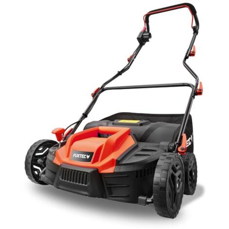 FUXTEC Elektro-Vertikutierer, Rasenlüfter 1500 W, 36 cm Arbeitsbreite und 5 Stufen Tiefeneinstellung, 45 L Grasfangkorb
