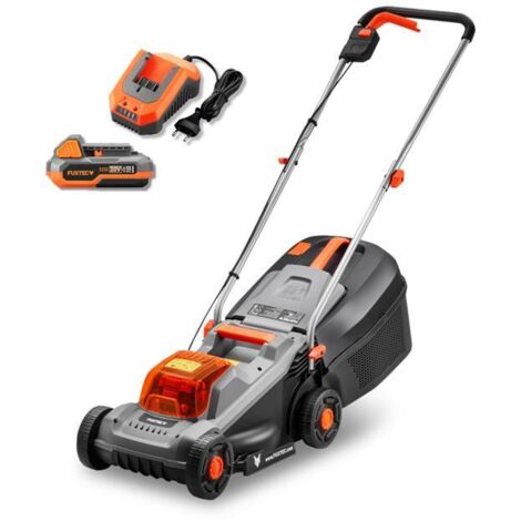 [NEUWERTIG] FUXTEC 20V Akku-Rasenmäher inkl. Akku+Ladegerät, 30 L Grasfangkorb, Schnittbreite 30 cm, geräuscharm/leicht FX-E1RM20ECO-SET