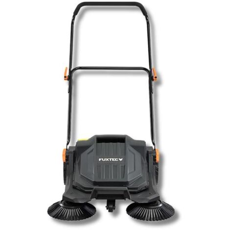 FUXTEC Handkehrmaschine FX-HK65, Kehrgerä t fü r mittlere bis grö ß ere Auß enbereiche, 650 mm Arbeitsbreite, 20 L Kehrbehä lter, Flä chenleistung bis ca. 2000 m²