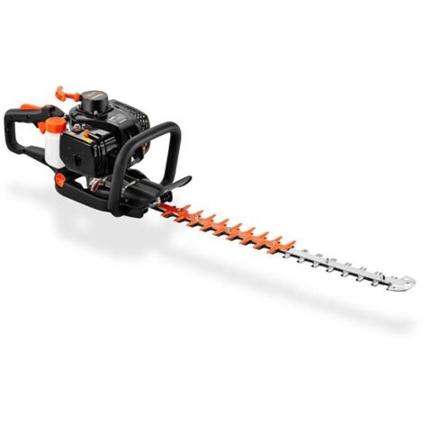 FUXTEC Benzin-Heckenschere FX-MH123ECO, Heckenschneider mit langlebigen Profi-Klingen, 60 cm Schwertlänge, 56 cm Schnittlänge, ergonomischer 90° Griff
