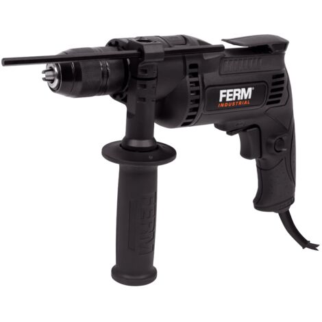 Taladro De Percusión Profesional FERM 850W - 13 Mm, Velocidad Variable, Incluye Mango Lateral, Limitador Y Estuche