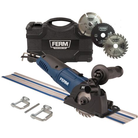 Sierra circular de precisión FERM 500W + Riel de corte paralelo