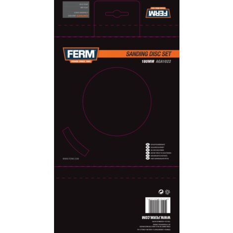 FERM Papel de lijar - 180mm - 5 piezas 2xK80, 3xK120