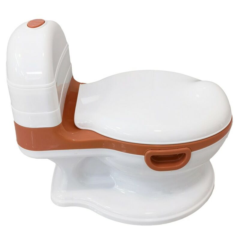 Toilette Enfant en PP Pot pour Bébé Toilette de Simulation Charge Max.30KG  Bleu - Costway