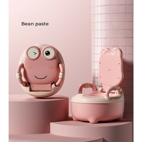 Toilette Enfant en PP Pot pour Bébé Toilette de Simulation Charge Max.30KG  Rose - Costway