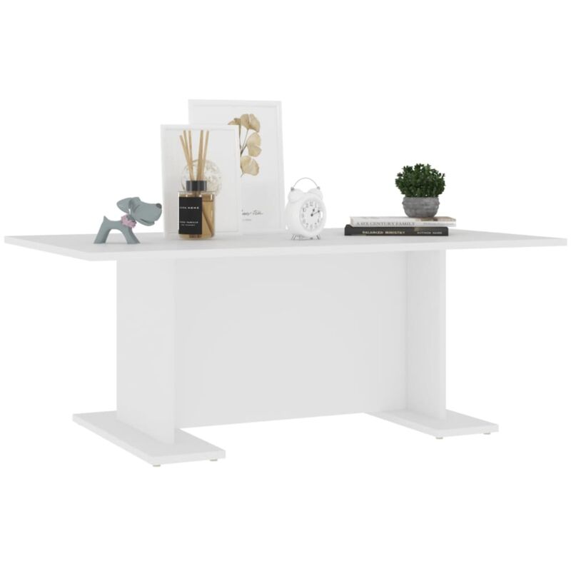 Couchtisch WL5.917 Weiß 60x40x60 cm Holz Wohnzimmertisch Tisch