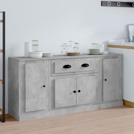YU YUSING Sideboard 100cm Breit - Küchenschrank Mit Schiebetüren 100x40x76cm