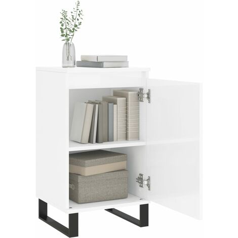 Yaheetech Sideboard Mit Schiebetüren – Beistellschrank 106,7 X 33 X 63 Cm In Cremeweiß, Verstellbarer Einlegeboden