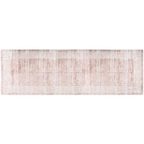 Teppich，Wohnzimmer Teppiche，Fußmatte Waschbar 80x300 cm Beige Rutschfest VESS168070 MaisonChic