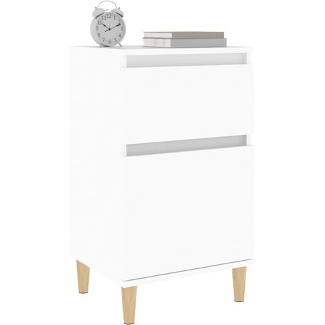 Nachttisch, Nachtkommode, Beistelltisch, Nachtschrank für Schlafzimmer Weiß 40x35x70 cm MAIW87649 MaisonChic