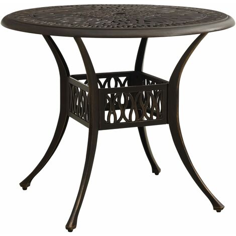 Gartentisch，Terrassentisch，Gartenmöbel，Balkontisch Bronzen 90x90x74 cm Aluminiumguss VMEC712606 MaisonChic