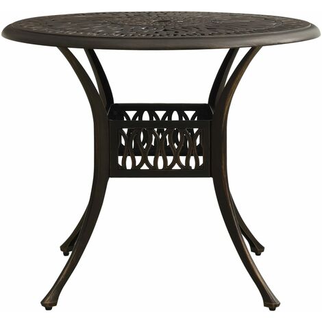 Gartentisch，Terrassentisch，Gartenmöbel，Balkontisch Bronzen 90x90x74 cm Aluminiumguss VMEC712606 MaisonChic