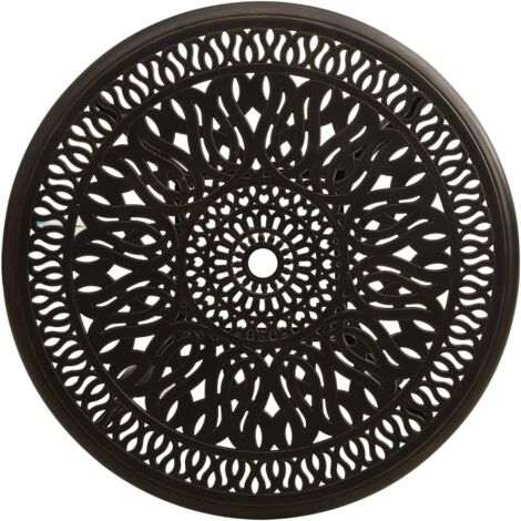 Gartentisch，Terrassentisch，Gartenmöbel，Balkontisch Bronzen 90x90x74 cm Aluminiumguss VMEC712606 MaisonChic