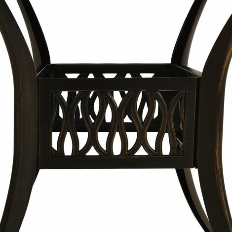 Gartentisch，Terrassentisch，Gartenmöbel，Balkontisch Bronzen 90x90x74 cm Aluminiumguss VMEC712606 MaisonChic