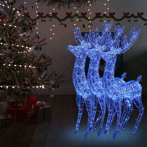 3 Stk. Rentiere Weihnachtsdekoration，Weihnachtshirsch Beleuchtet