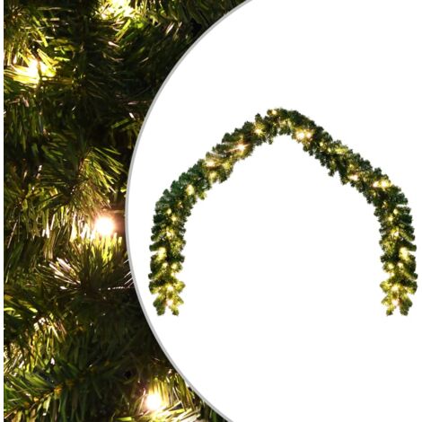 Outdoor Weihnachtskranz Beleuchtet - Wetterfeste Girlande 270cm Für Innen & Außen