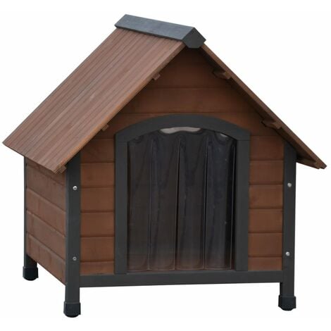 ORHEYA Hundehütte Kunststoff - Isoliert Mit Tür 79,5x70,5x78cm Für Draußen