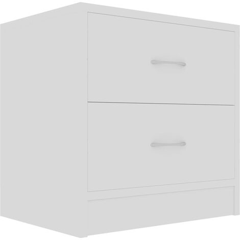 2er Set Nachttische  Nachtschränke Sideboards  Weiß 40x30x40 cm Holzwerkstoff DE57889