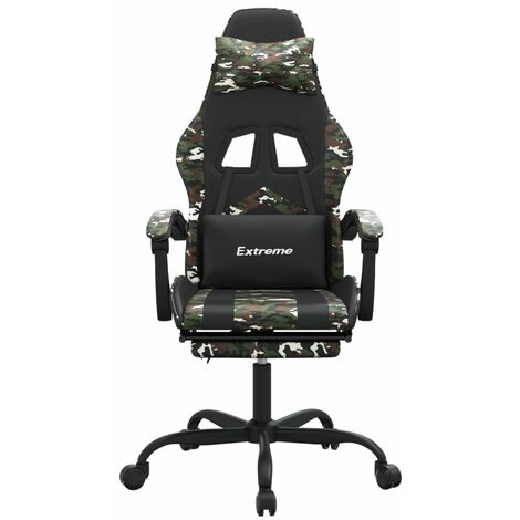 Gaming-Stuhl mit Fußstütze Drehbar Schreibtischstuhl