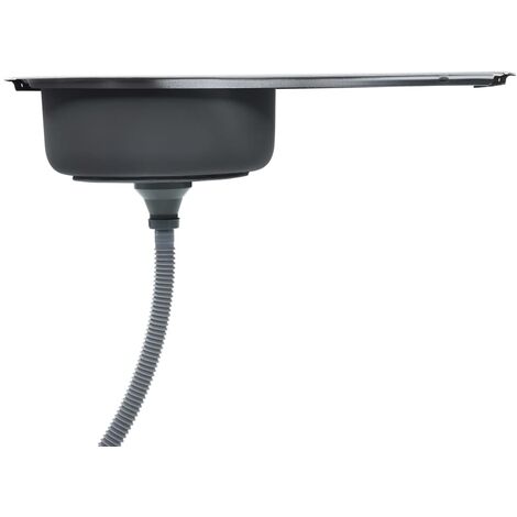 GRANMASTER Gracia Granitspüle 58x44 Cm - Weiße Einbauküchenspüle Mit Abtropffläche