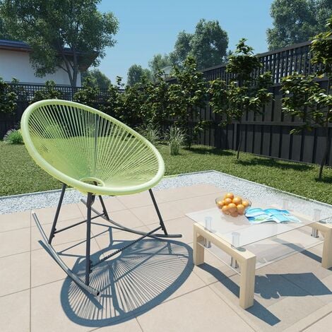 Garten-Mond-Stuhl Poly Rattan Grau Grau online kaufen 