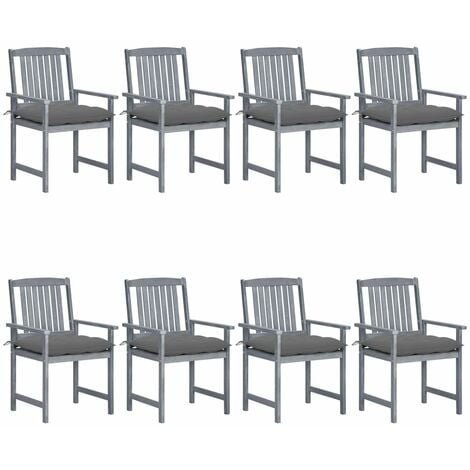 8er Set Gartenstühle Gartensessel mit Kissen Stühle für Garten Terrasse