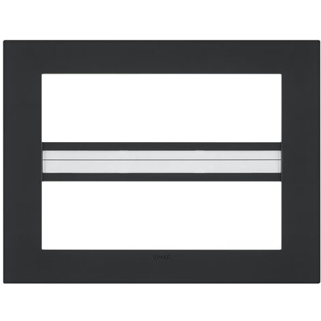 VIMAR Classic Teller – 3 Positionen, Technopolymer Schwarz, Für Schalter & Steckdosen Der Idea-Serie, Modular
