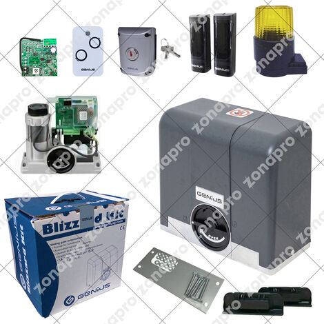 FAAC GENIUS Schiebetor-Automatisierungsset BLIZZARD 104002 868 900 kg 230 V