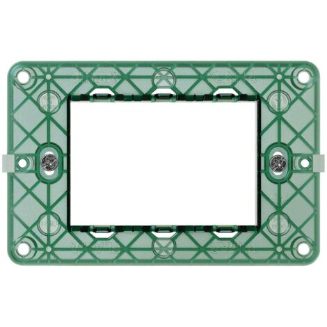 VIMAR 14613 PLANA-Unterstützung mit Schrauben 3 grüne Module